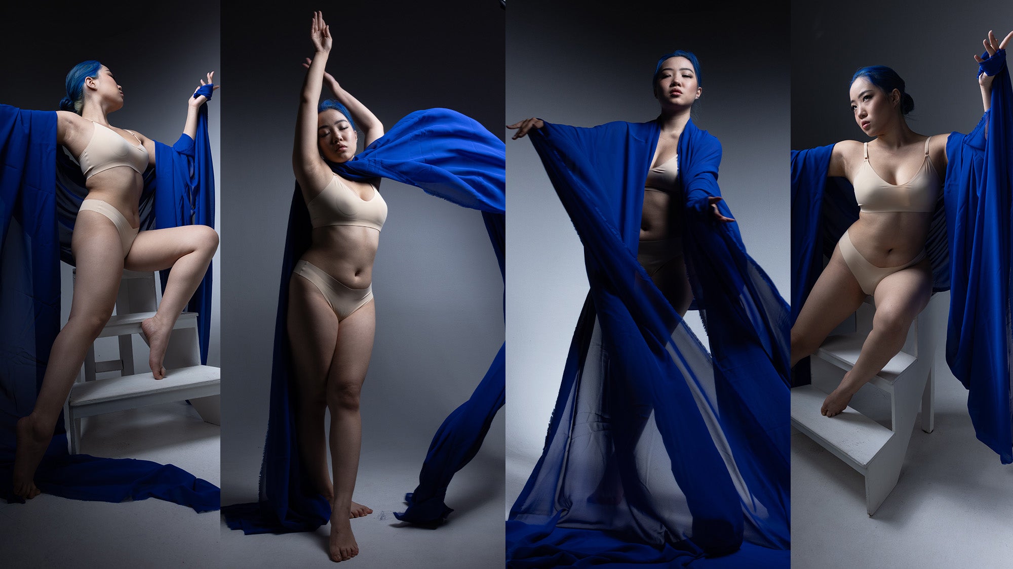 woman with sword in draped cloth artist figure reference stock image