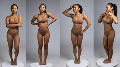 petite women figure reference stock image