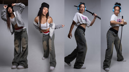 women wearing street clothes artist figure reference stock image